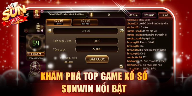Khám phá top game xổ số SUNWIN nổi bật
