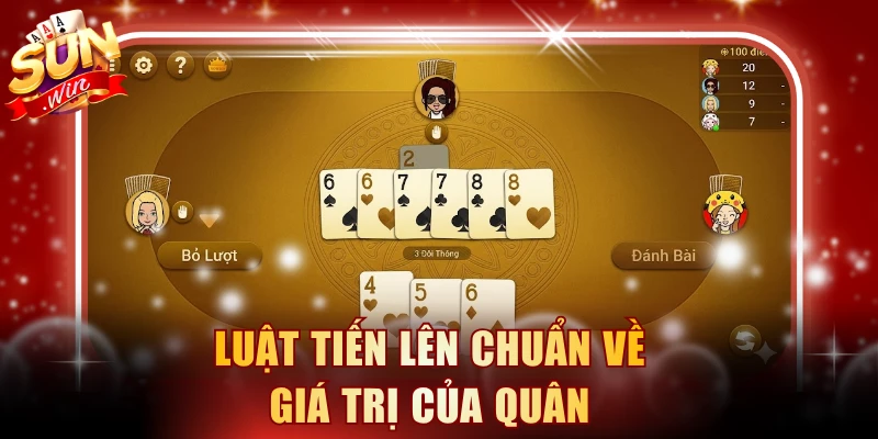 Luật Tiến Lên chuẩn về giá trị của quân