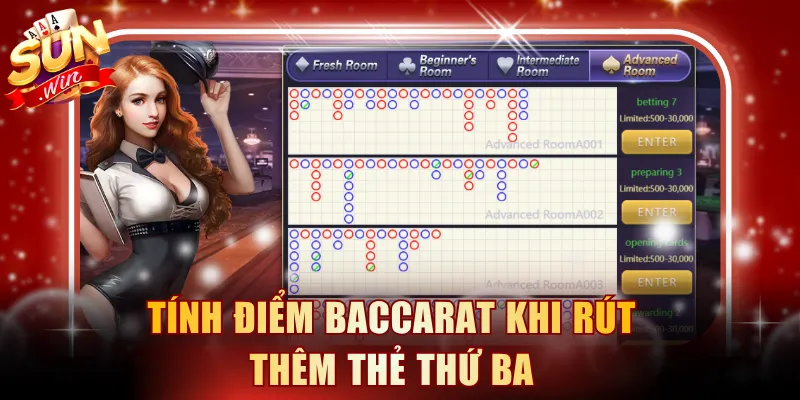 Tính điểm Baccarat khi rút thêm thẻ thứ ba